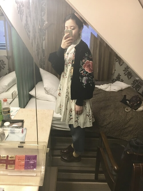 台湾旅行の服装スカート